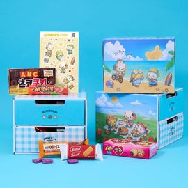 [WeFun] Akon Chi x Snack 24 Collaboration Character 2 Tier Snack Drawer Snack Gift Set (Akonchi Bag + Exclusive Sticker Additional Gift)_Made in Korea